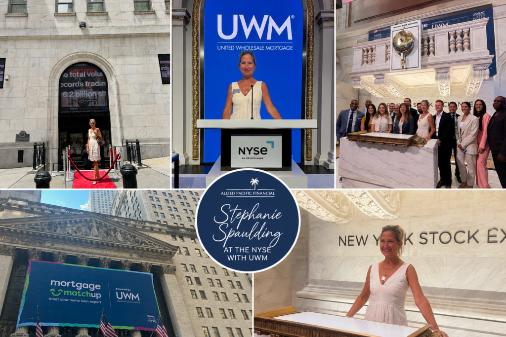 Stephanie Spaulding with UWM at the NYSE closing bell