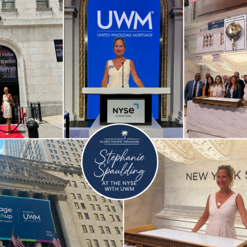 Stephanie Spaulding with UWM at the NYSE closing bell